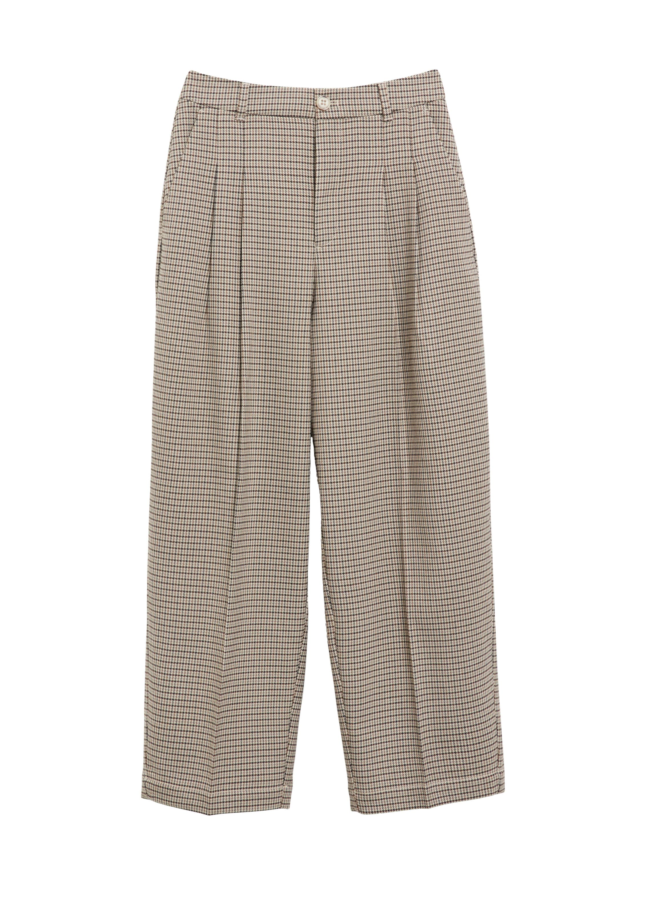 s.Oliver Pantalon en 34 en beige foncé / noir, Vue avec produit