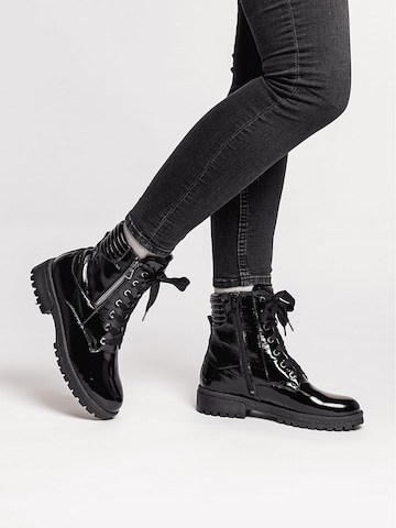 VITAFORM Schnürstiefelette in Schwarz