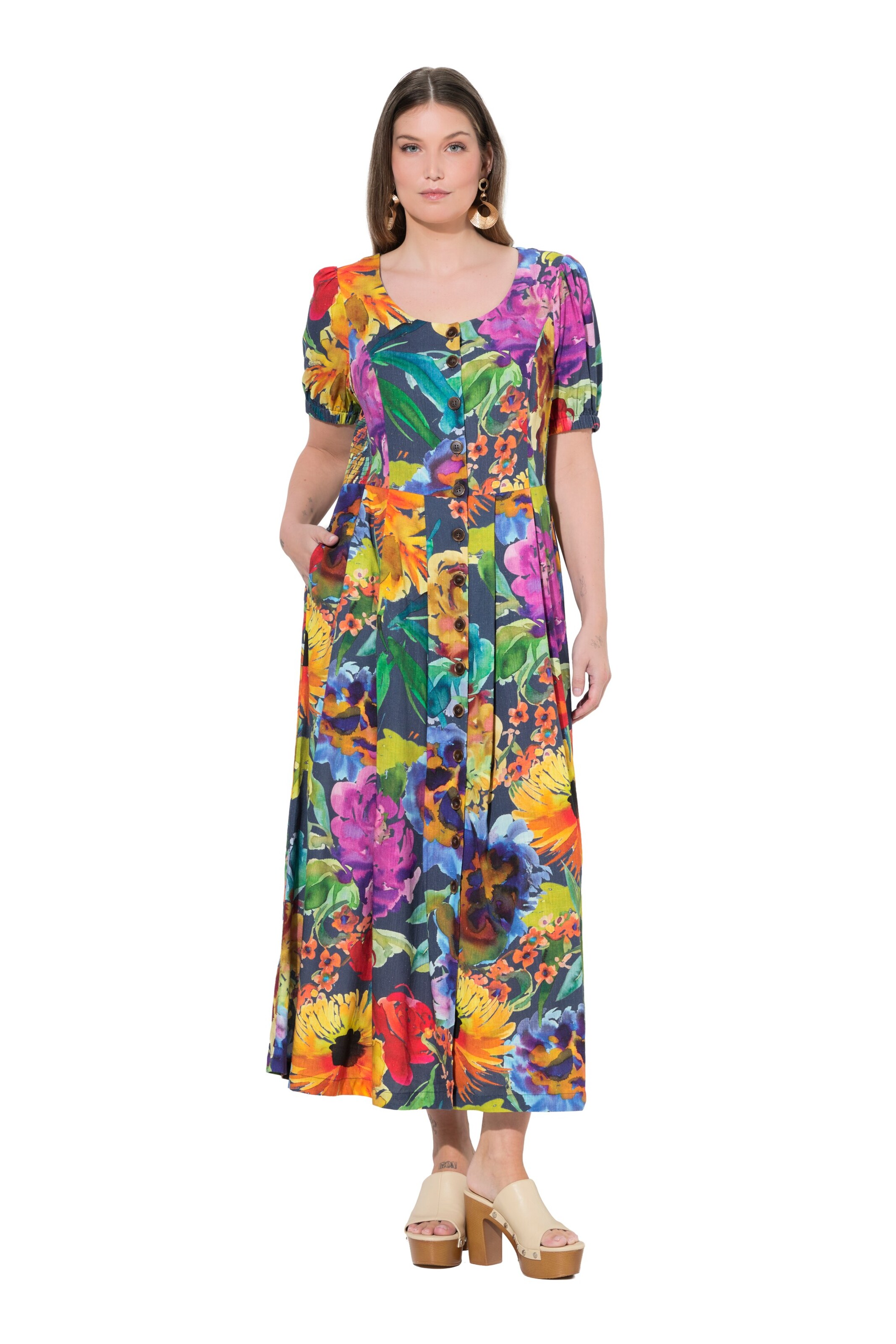 Ulla Popken Kleid in Mischfarben: Vorderseite