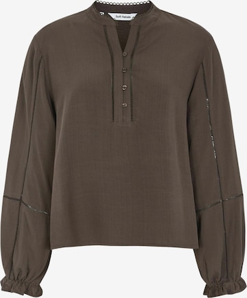 Soft Rebels Blouse 'Edwina' in Bruin: voorkant