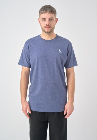 Cleptomanicx T-Shirt 'Embro Gull' in Blau: Vorderseite