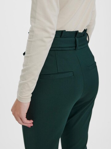 VERO MODA Slimfit Bandplooibroek 'Eva' in Groen