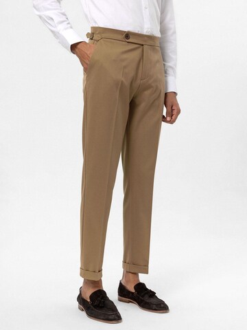 Antioch Slim fit Trousers with creases 'Gianluca' in Brown