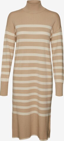 VERO MODA Knitted dress 'HAPPINESS' in Brown: front