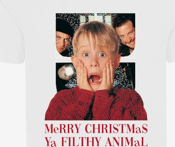 T-Shirt 'Disney Home Alone Merry Christmas Ya Filthy' F4NT4STIC en blanc : devant