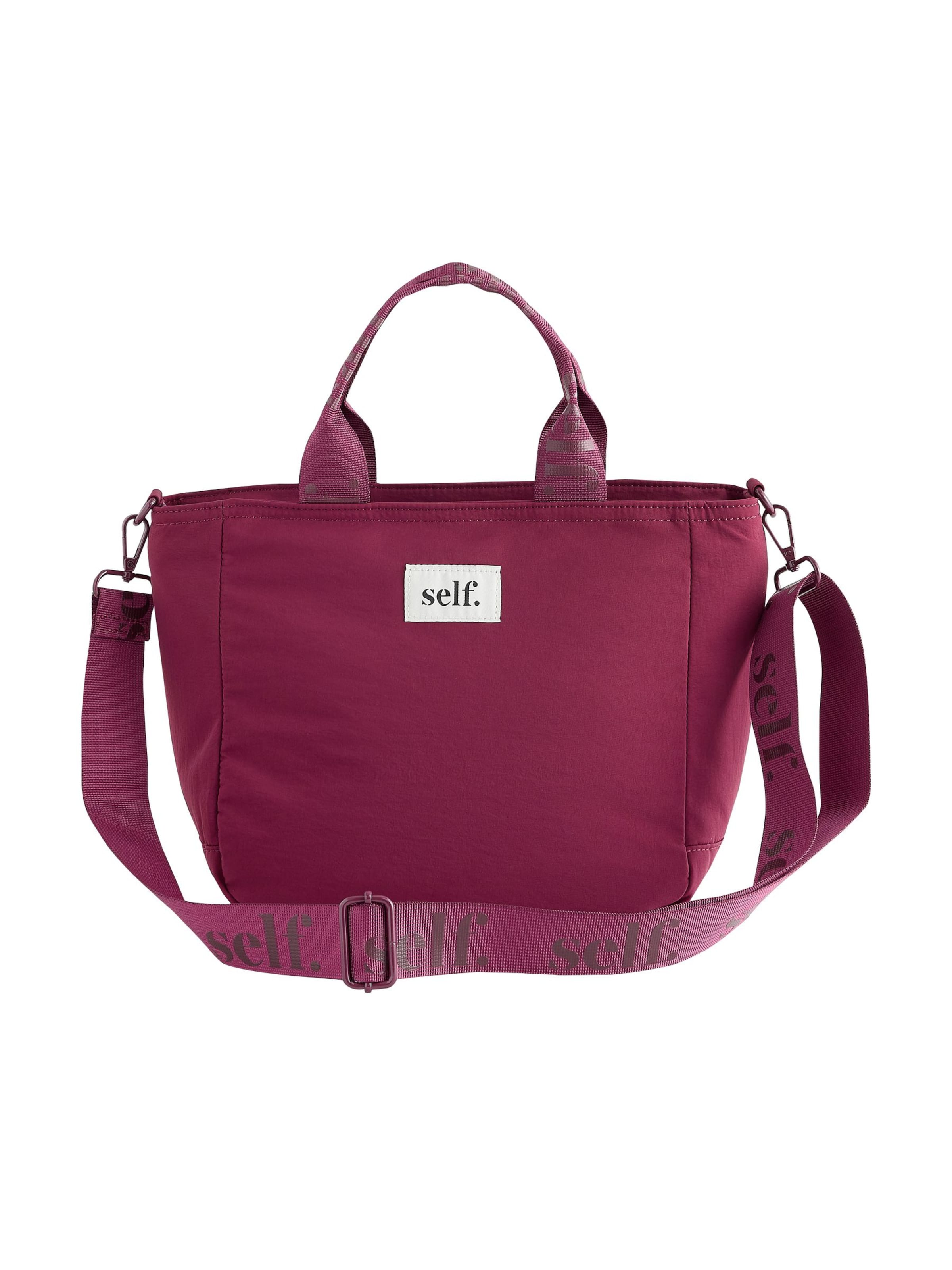 Borsa a mano di self. in rosso: frontale