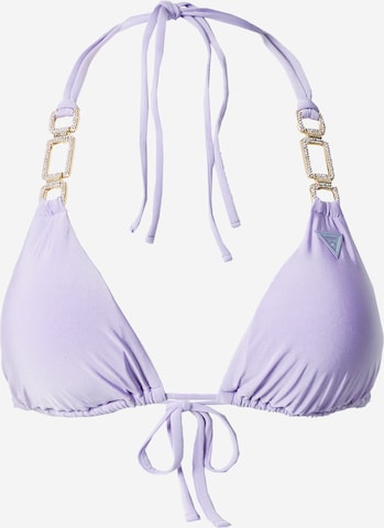 GUESS Triangle Bikini in Purple: front