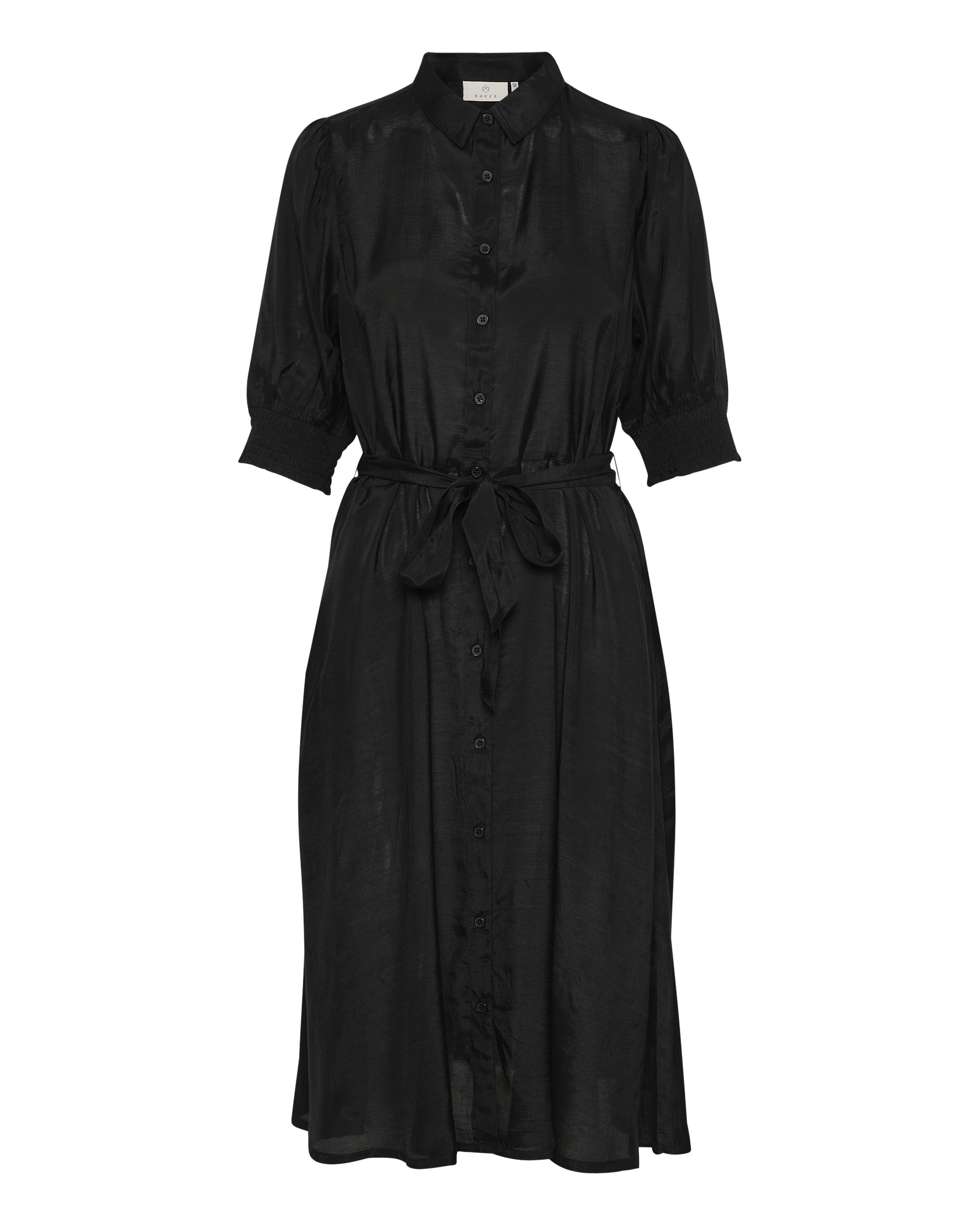 Kaffe Blusekjole i sort: forside