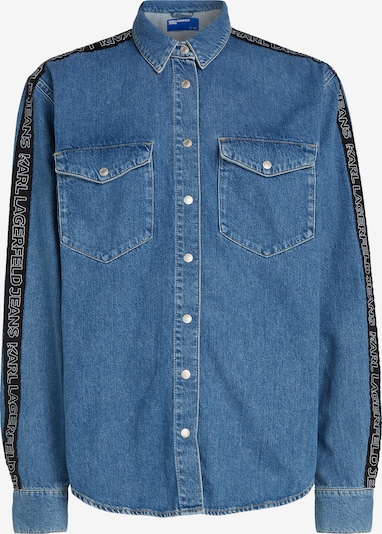 Karl Lagerfeld Košulja u plavi traper / crna / bijela, Pregled proizvoda