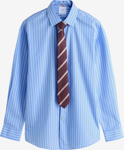 Marškiniai iš Next, spalva – šviesiai mėlyna / šokolado spalva / balta, Prekių apžvalga