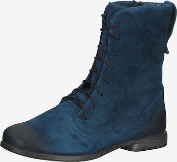 THINK! Lace-Up Ankle Boots in Blue: front