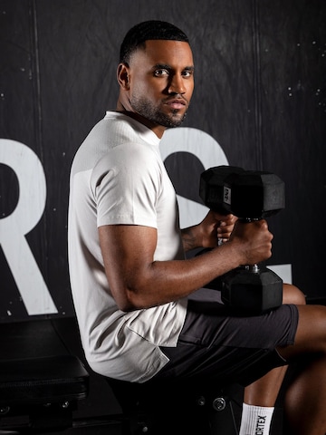 Maglietta 'Essential Grip T-Shirt' di Fortex Fitness in grigio