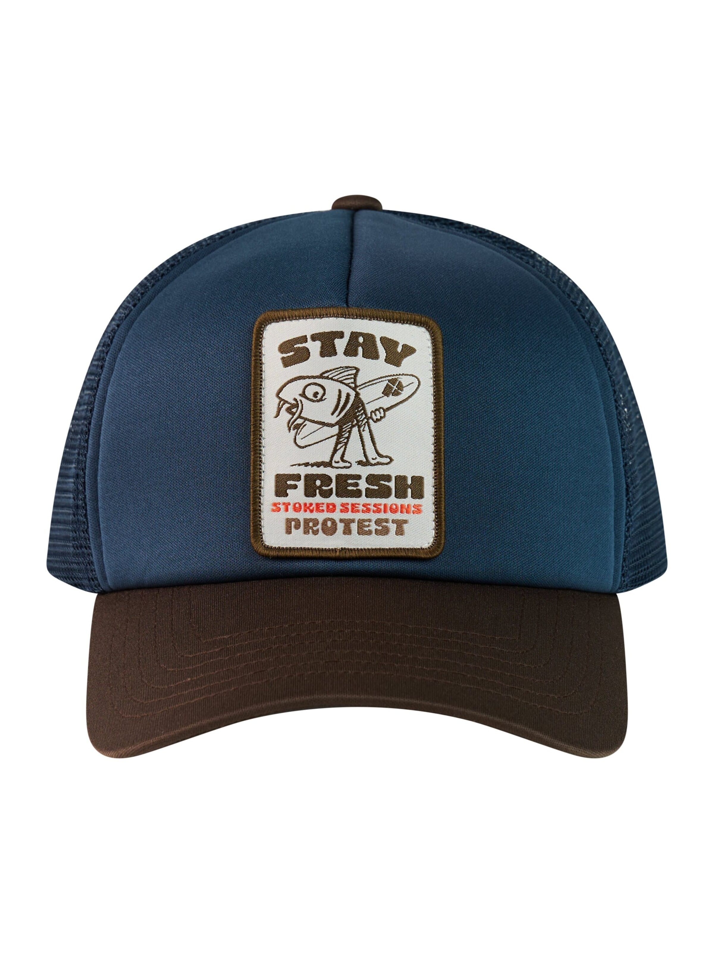 PROTEST Cap 'PRTBadger'‌‌‌‌ in Blau: Vorderseite