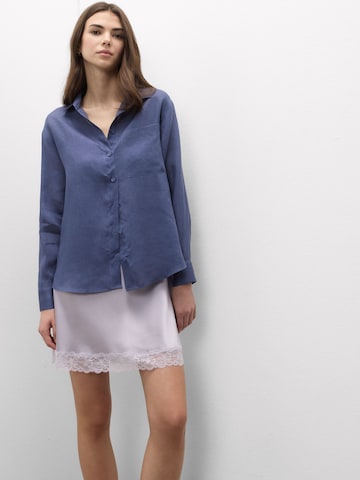 INTIMISSIMI Blouse 'The Pure Linen' in Blue: front