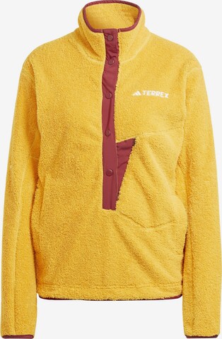 ADIDAS TERREX Sportief sweatshirt 'Xploric' in Geel: voorkant