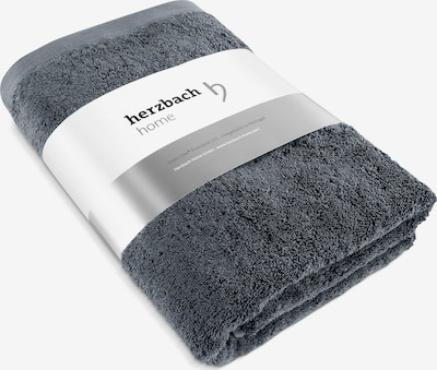 Herzbach home Saunatuch Pura, feingemusterte Bordüre, weich, hochwertig, Flächengewicht 550 gsm in anthrazit, Produktansicht