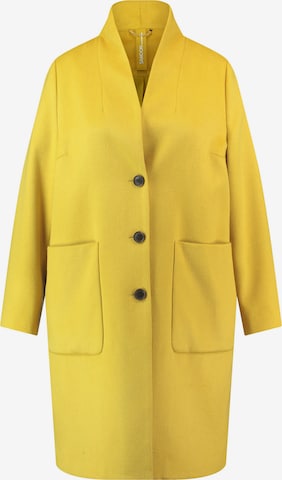 SAMOON Between-seasons coat in Yellow: front