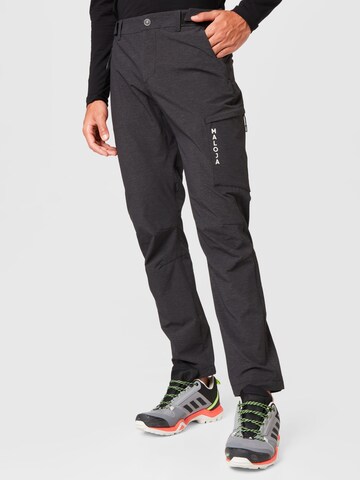 Maloja Regular Outdoor Pants 'Ziest' in Black: front