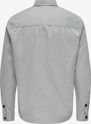 Only & Sons Comfort Fit Hemd 'Milo' in Grau