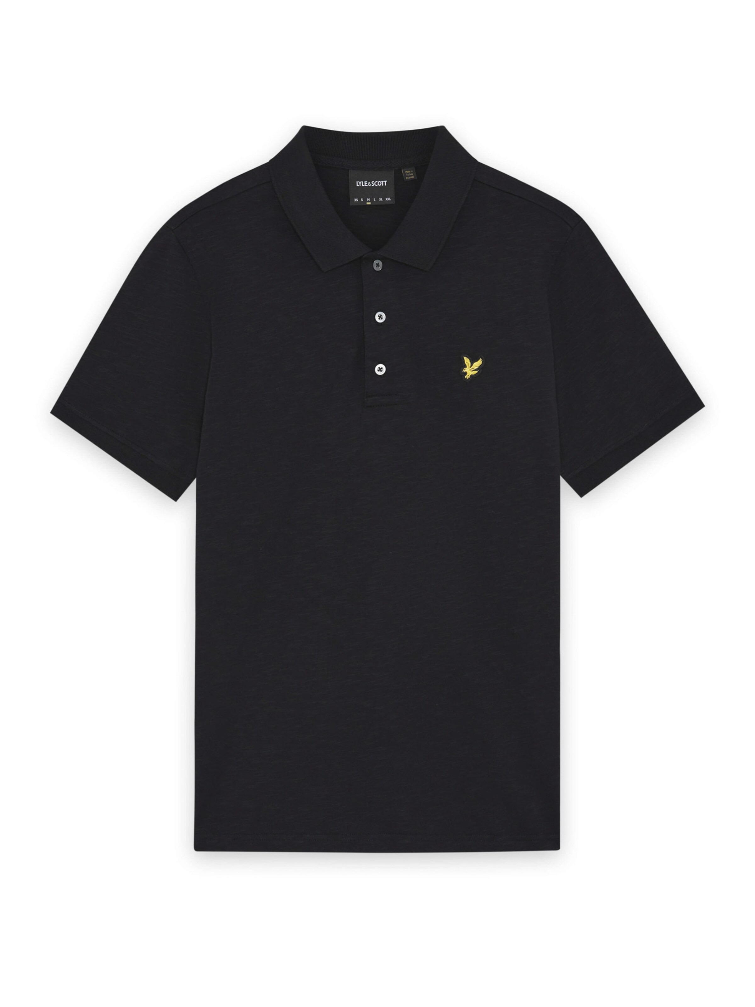 Lyle & Scott Shirt 'Fine Slub' in Zwart: voorkant