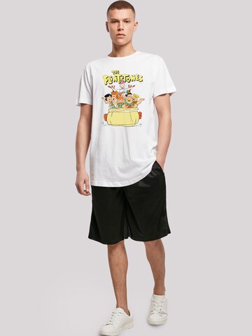 F4NT4STIC T-Shirt 'The Flintstones The The Ride' in Weiß