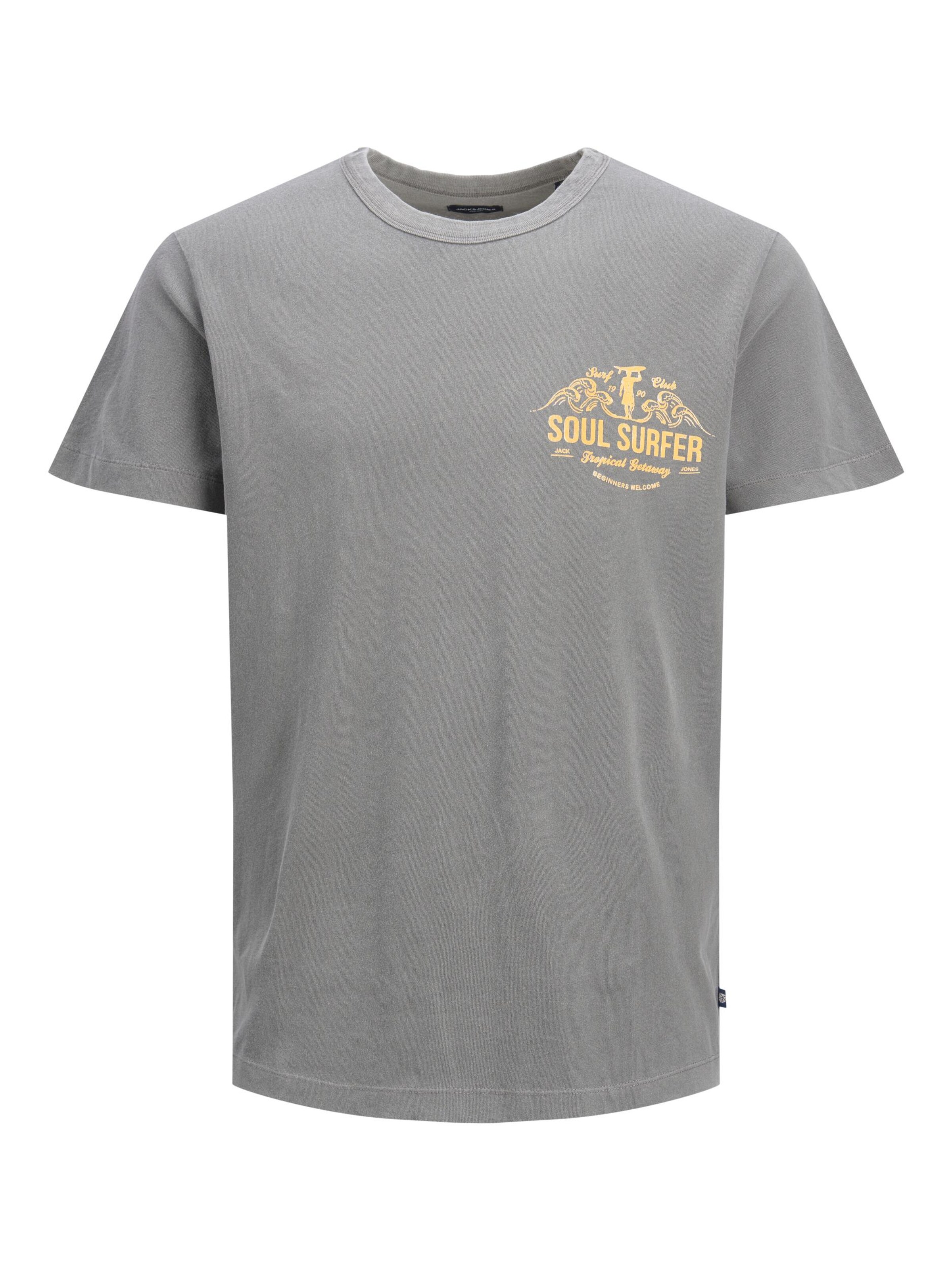 Männer Shirts JACK & JONES T-Shirt 'Blubryson' in Graumeliert - MI33581