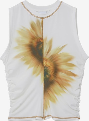 balta Desigual Marškinėliai 'Sunflower': priekis