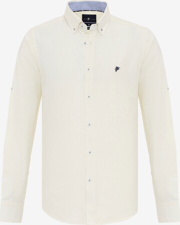 DENIM CULTURE - Camisa 'CURTIS' en beige: frente