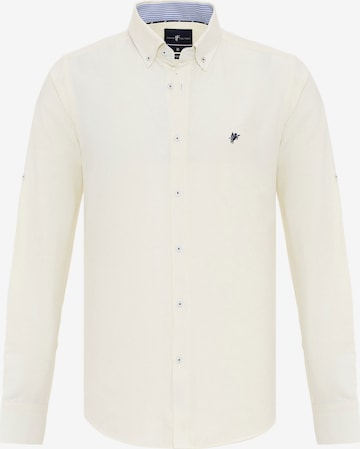 Chemise 'CURTIS' DENIM CULTURE en beige : devant