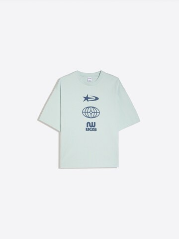 Bershka Tričko – modrá: přední strana