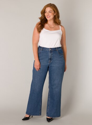 BASE LEVEL CURVY Wide leg Jeans in Blue
