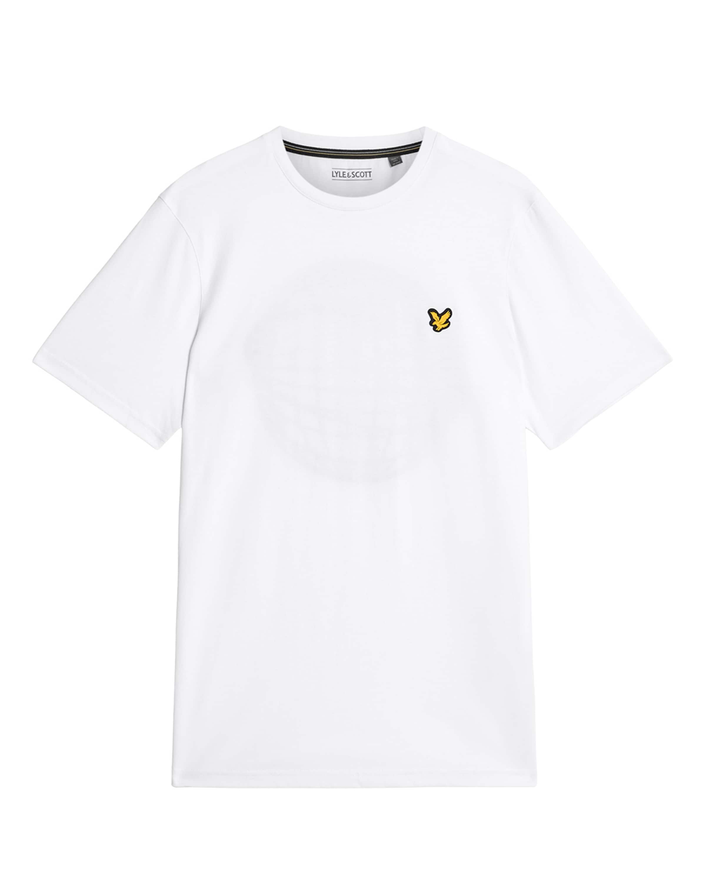 Lyle & Scott Shirt 'Geometric Globe' in Wit: voorkant