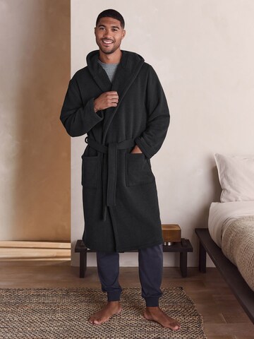 Next - Roupão comprido em preto: frente