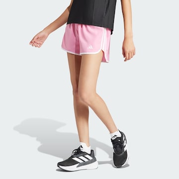 ADIDAS PERFORMANCE Regular Workout Pants 'Marathon 20' in Pink: front