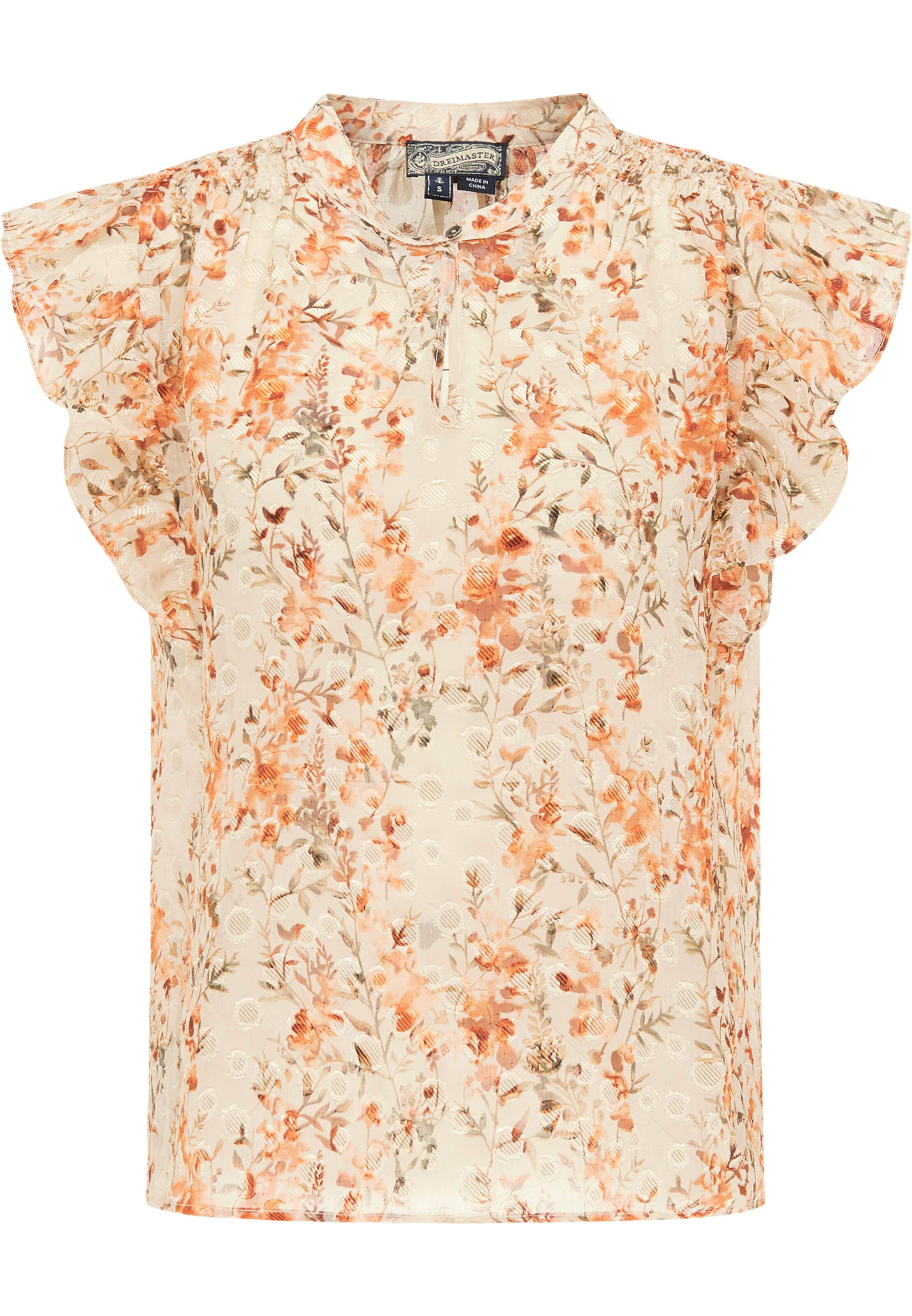 DreiMaster Vintage Camicia da donna in Pesca, Arancione Scuro 