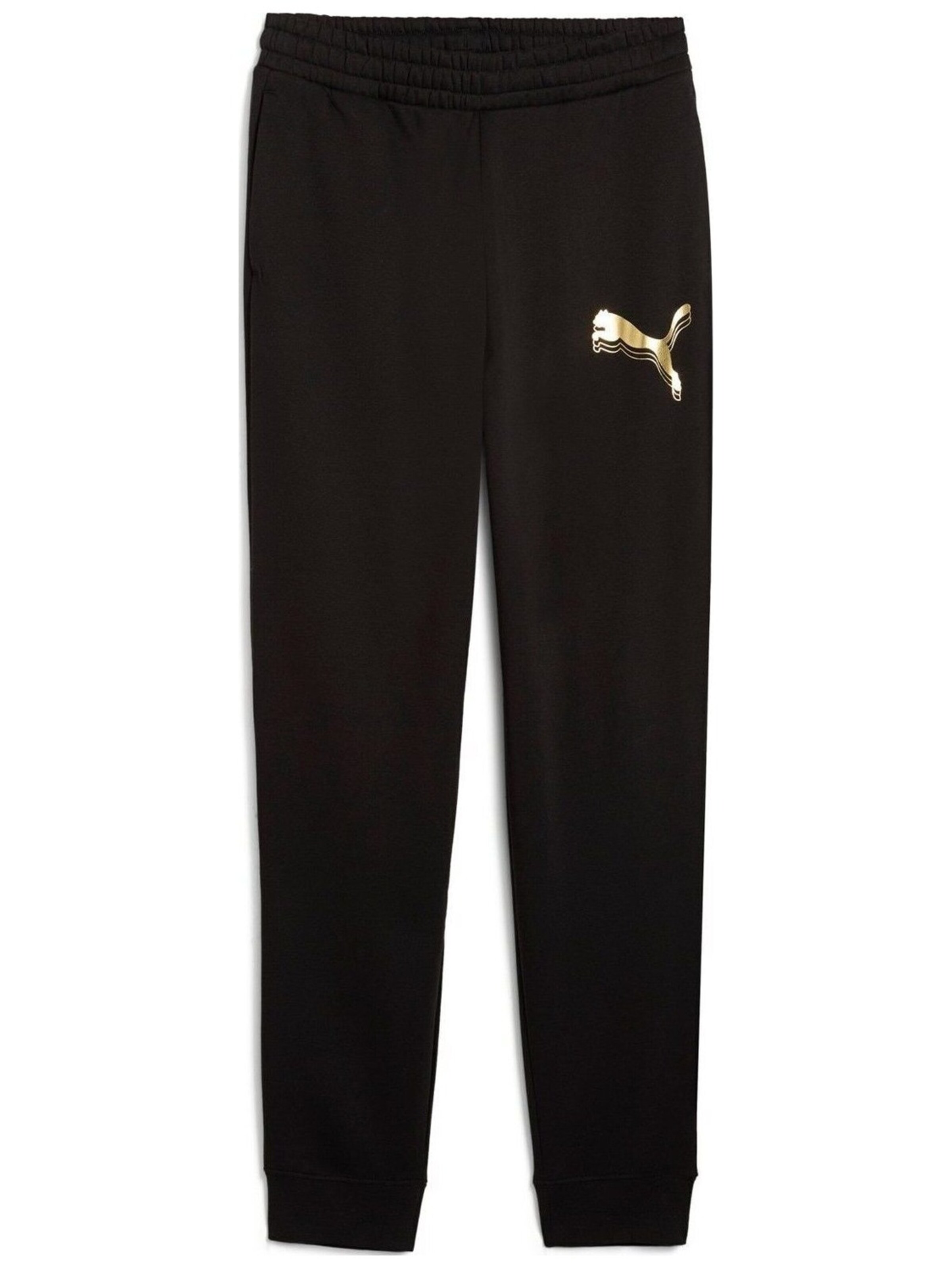 PUMA Sporthose 'Puma Ess Metallic Sweatpants Fl'‌ in XL in schwarz, Produktansicht