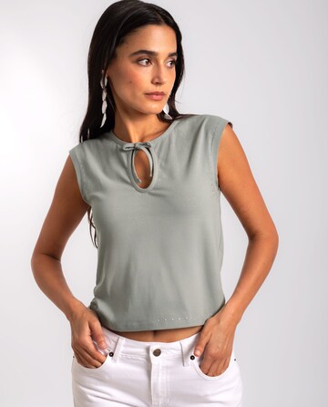 THE-ARE Top in Grey: front