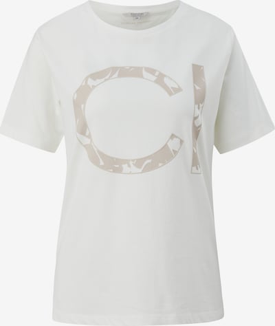 comma casual identity T-shirt en beige / blanc, Vue avec produit
