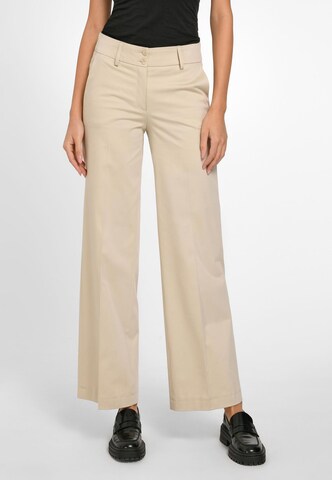 Bootcut Pantalon à plis St. Emile en beige : devant