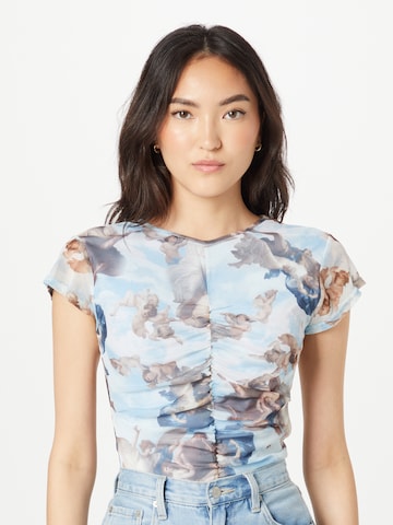 Warehouse Shirt in Blauw: voorkant