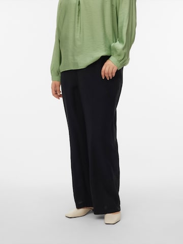 Wide Leg Pantalon 'VMCJOSIE' Vero Moda Curve en noir : devant