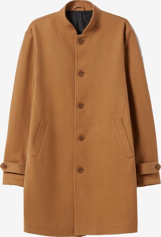 Bershka Between-seasons coat in Beige: front