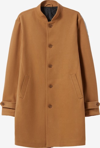 Bershka Between-Seasons Coat in Beige: front