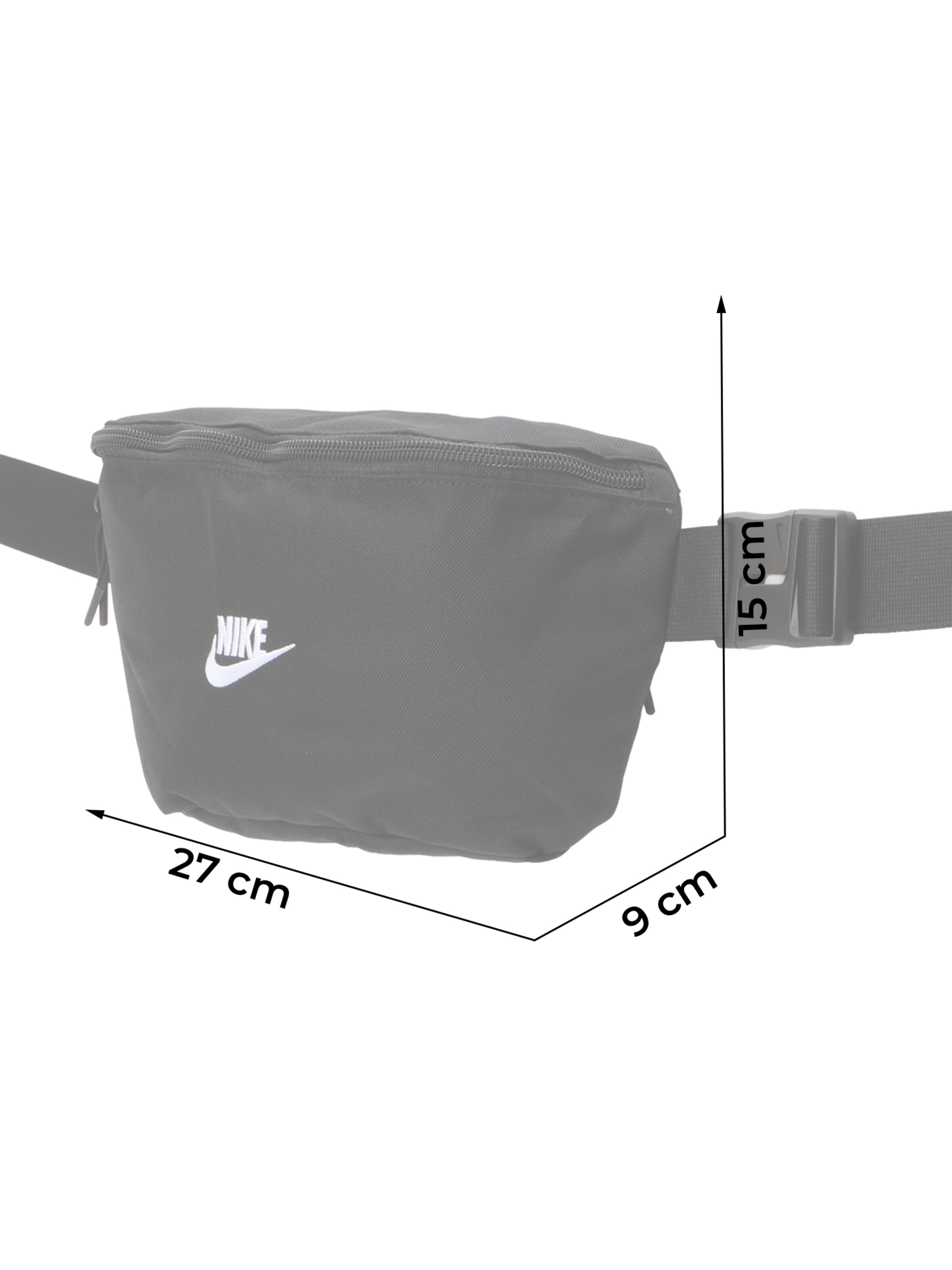 Nike Sportswear Vyölaukku 'HERITAGE 2.0' värissä musta