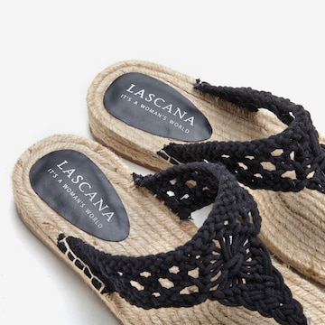 LASCANA T-Bar Sandals in Black