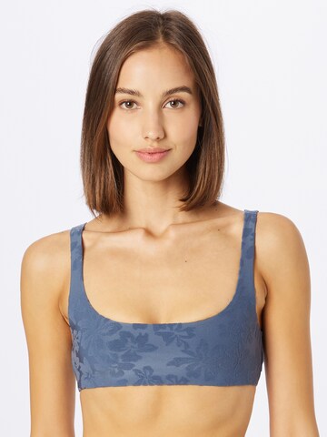 WEEKDAY - Soutien Bustier Top de biquíni 'SAND' em azul: frente