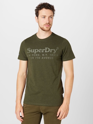 Superdry Tričko – zelená: přední strana