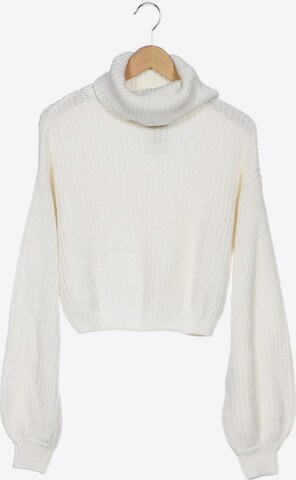 NA-KD Sweater & Cardigan in XS in White: front