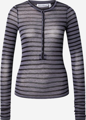 WEEKDAY Tričko – šedá: přední strana