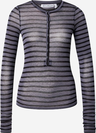 WEEKDAY Majica u tamo siva / crna, Pregled proizvoda